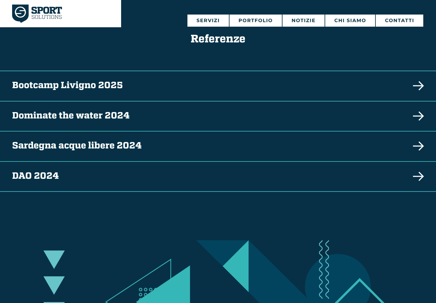 sport solutions website responsive desktop - case histories - gennaro cestrone